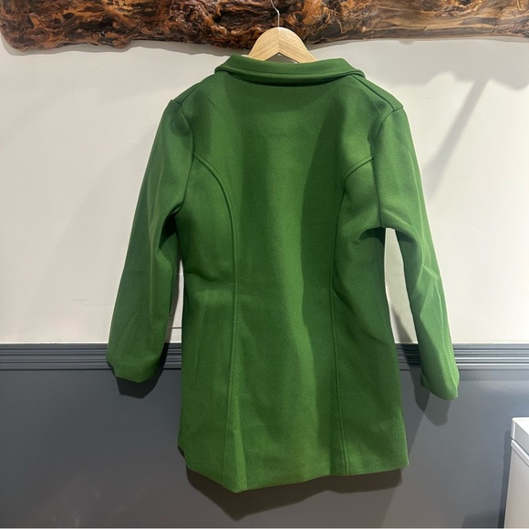 Green Button Down Pea Coat size M - Picture 2 of 12